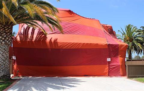 Fumigation tent.