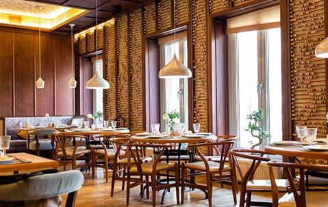 Restaurant interior.