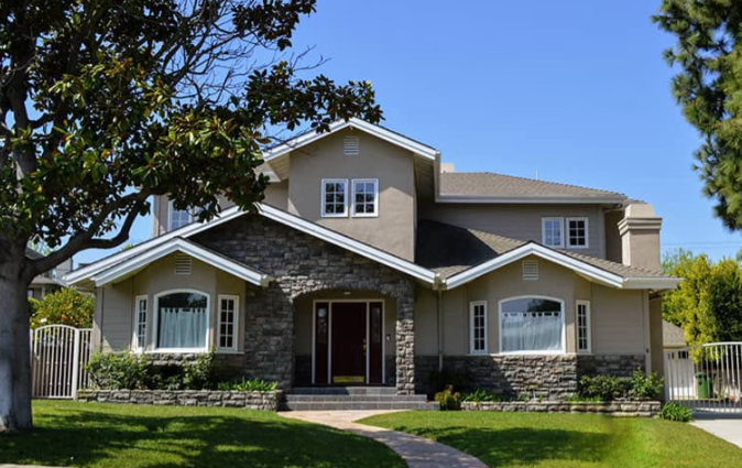 street view of a home in villa park california