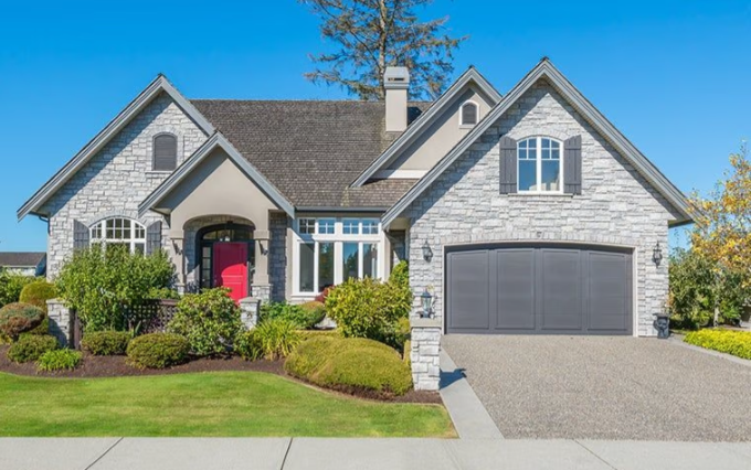 home with red door